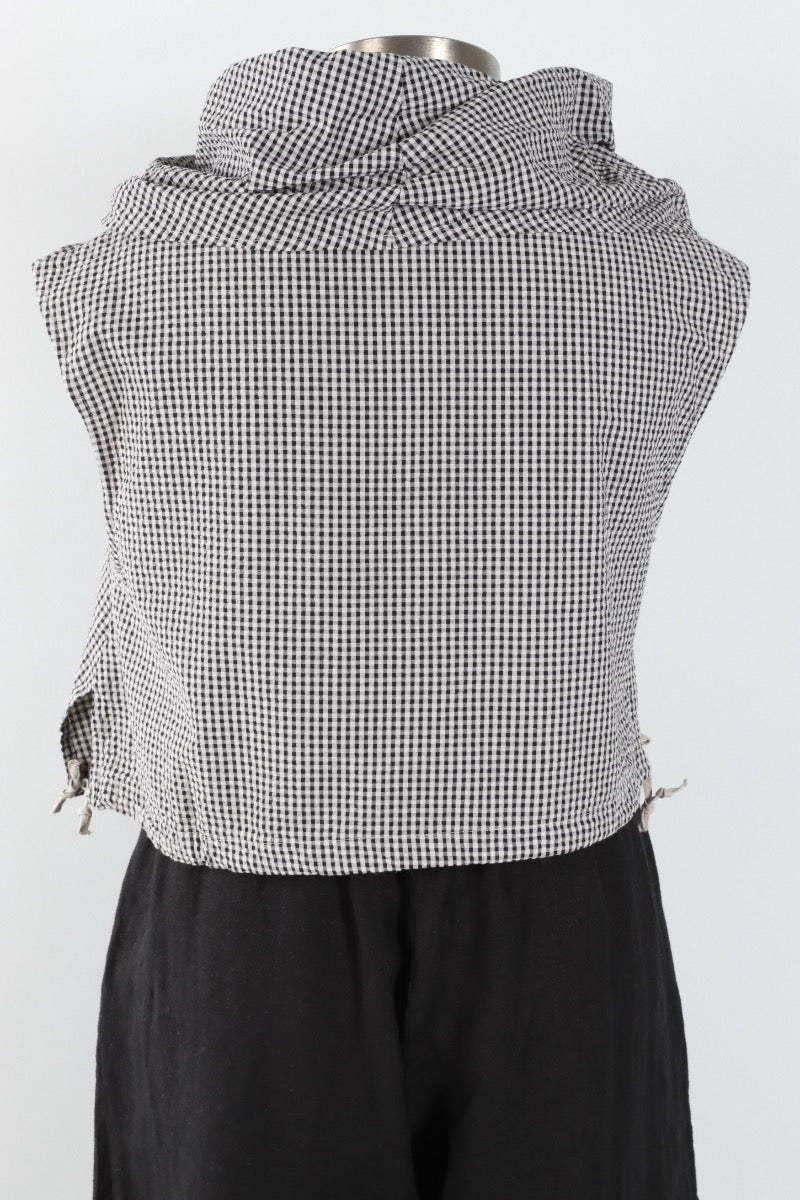 Pennie Vest - Nebbia Check Seersucker