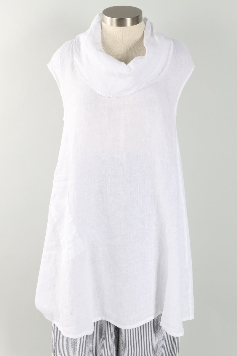 Nolan Tunic - White Light Linen