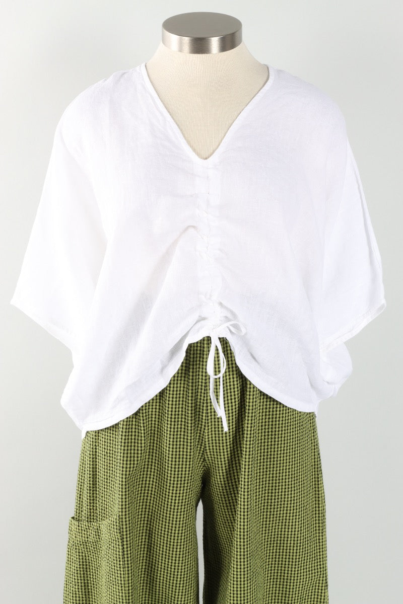 Ria Shirt - White Light Linen