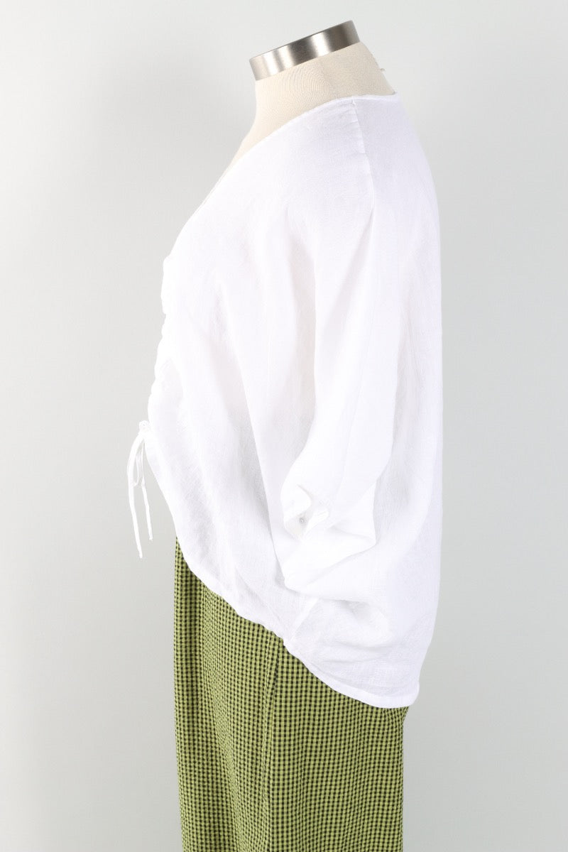 Ria Shirt - White Light Linen