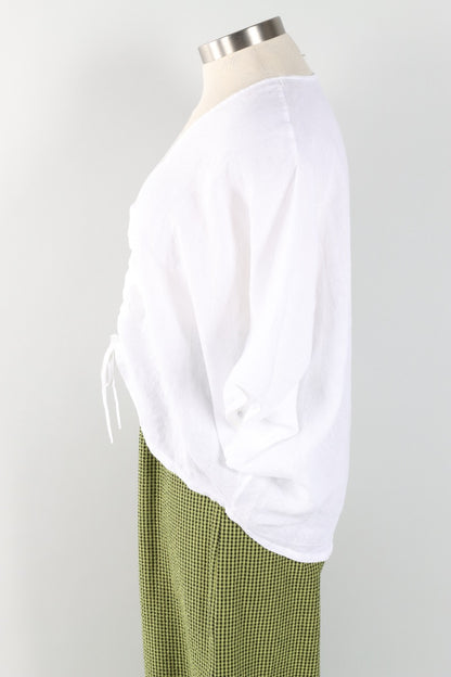 Ria Shirt - White Light Linen