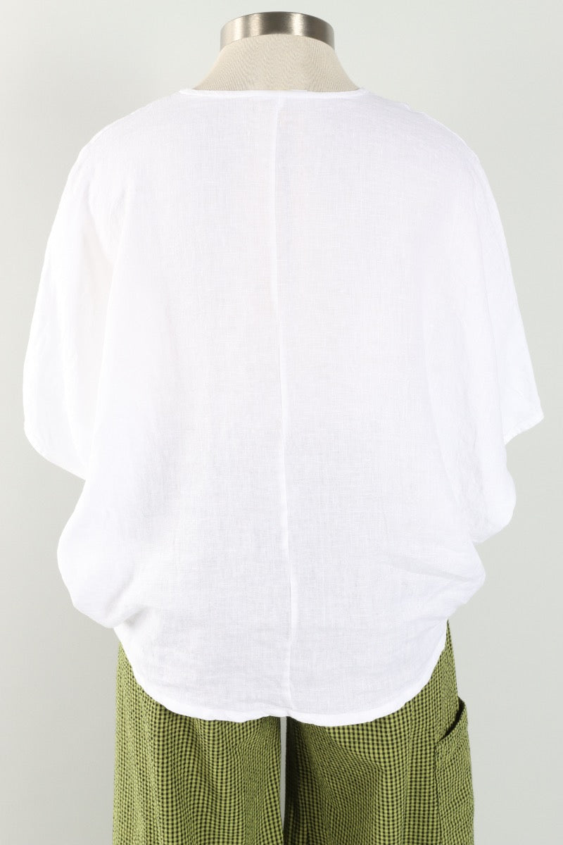 Ria Shirt - White Light Linen