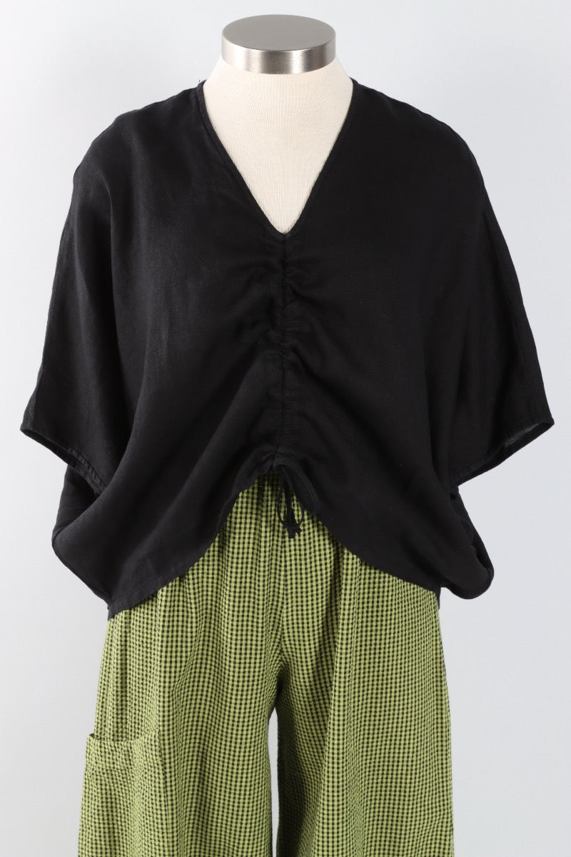 Ria Shirt - Black Light Linen