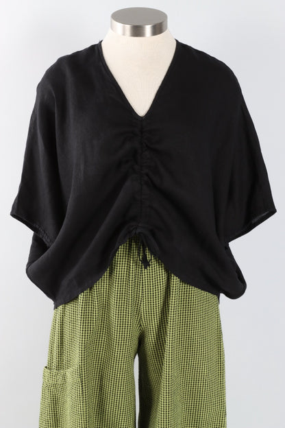 Ria Shirt - Black Light Linen