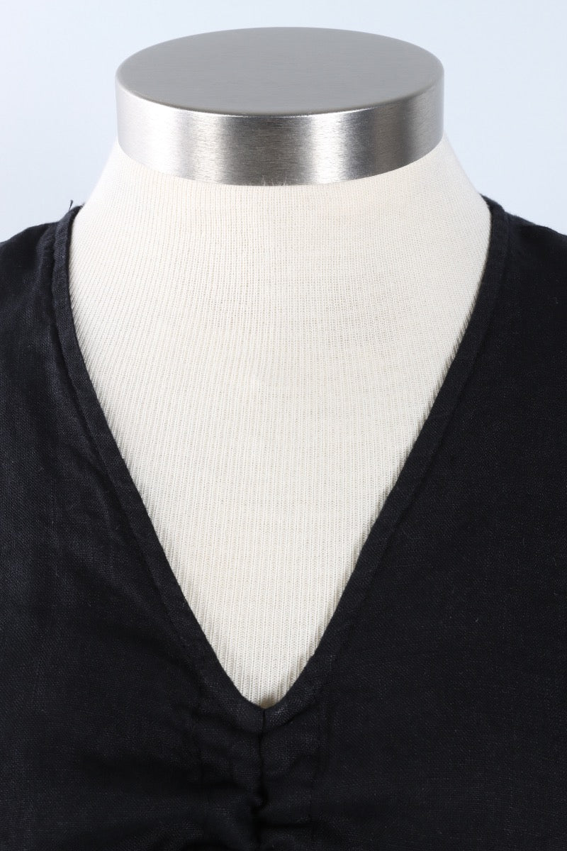 Ria Shirt - Black Light Linen