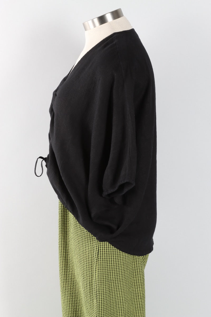 Ria Shirt - Black Light Linen