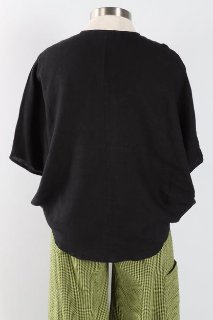Ria Shirt - Black Light Linen