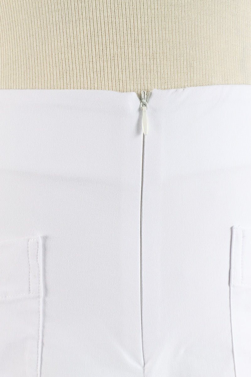 Hampton Crop Pant - White
