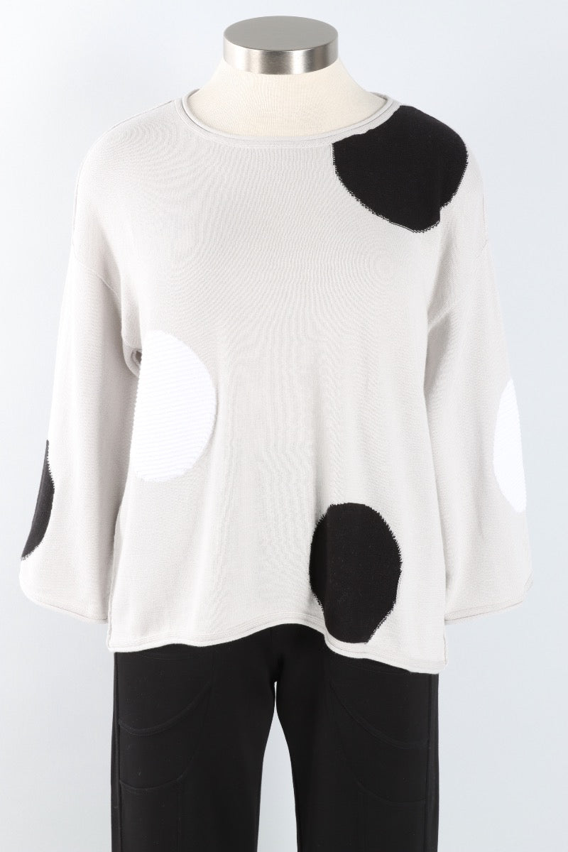 Mixed Dot Pullover - Sand