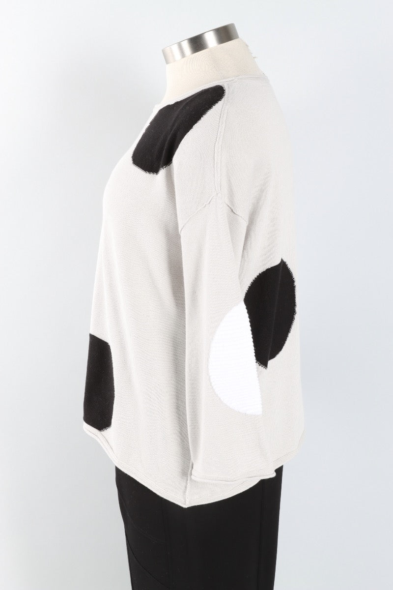 Mixed Dot Pullover - Sand