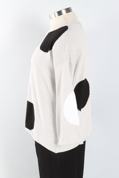 Mixed Dot Pullover - Sand
