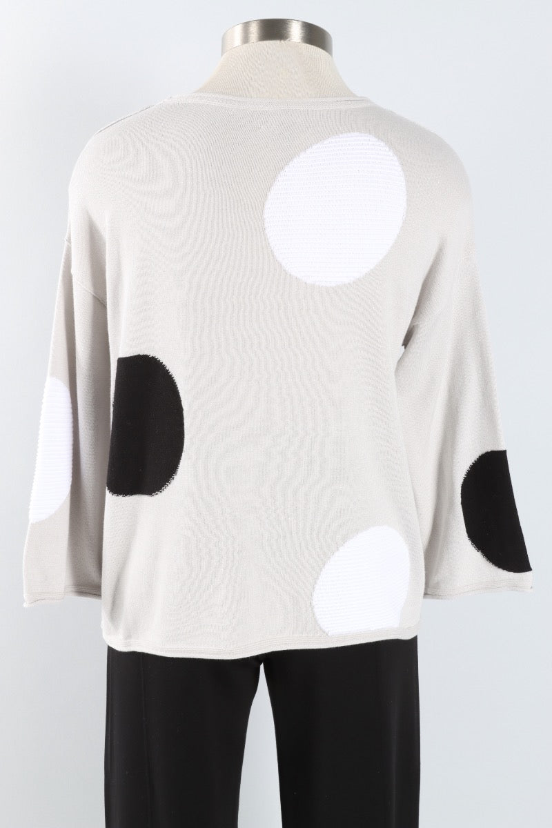 Mixed Dot Pullover - Sand
