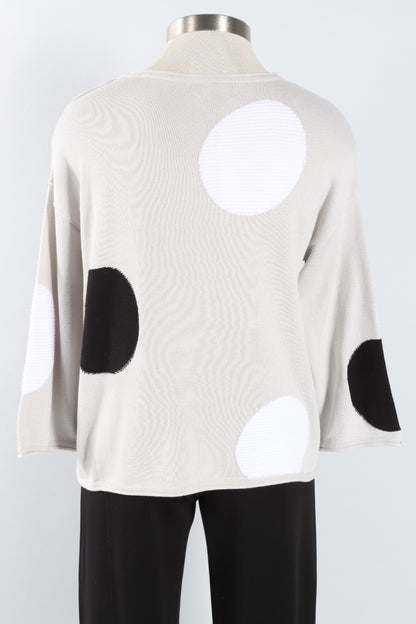 Mixed Dot Pullover - Sand