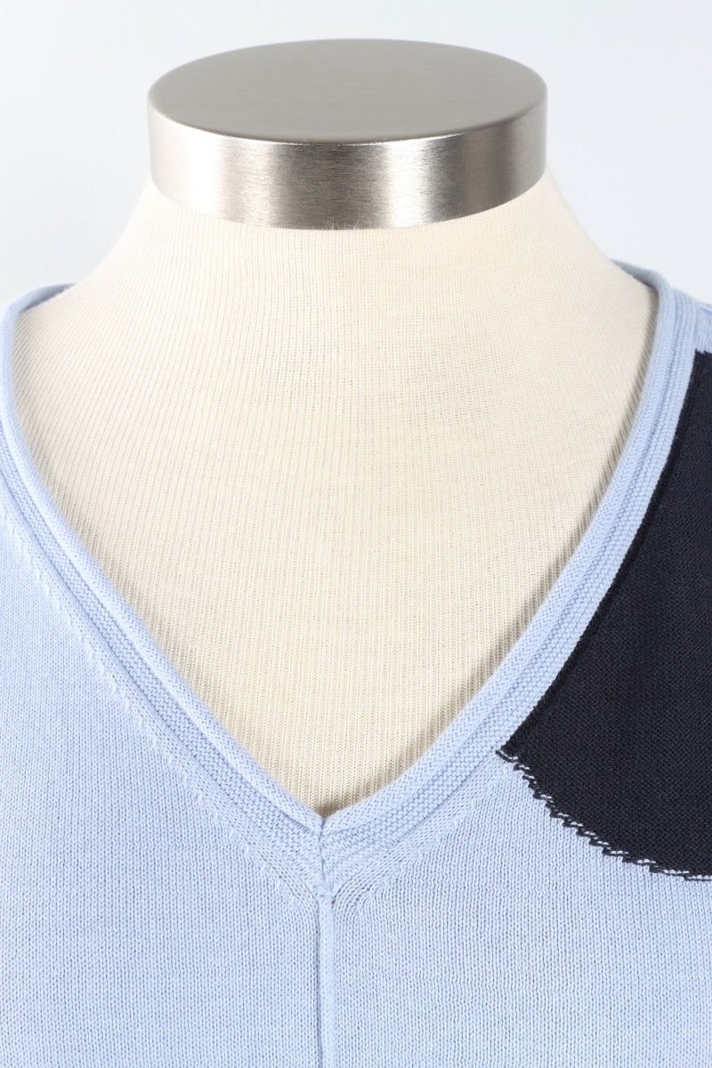 Mixed Dot V-Neck - Rain