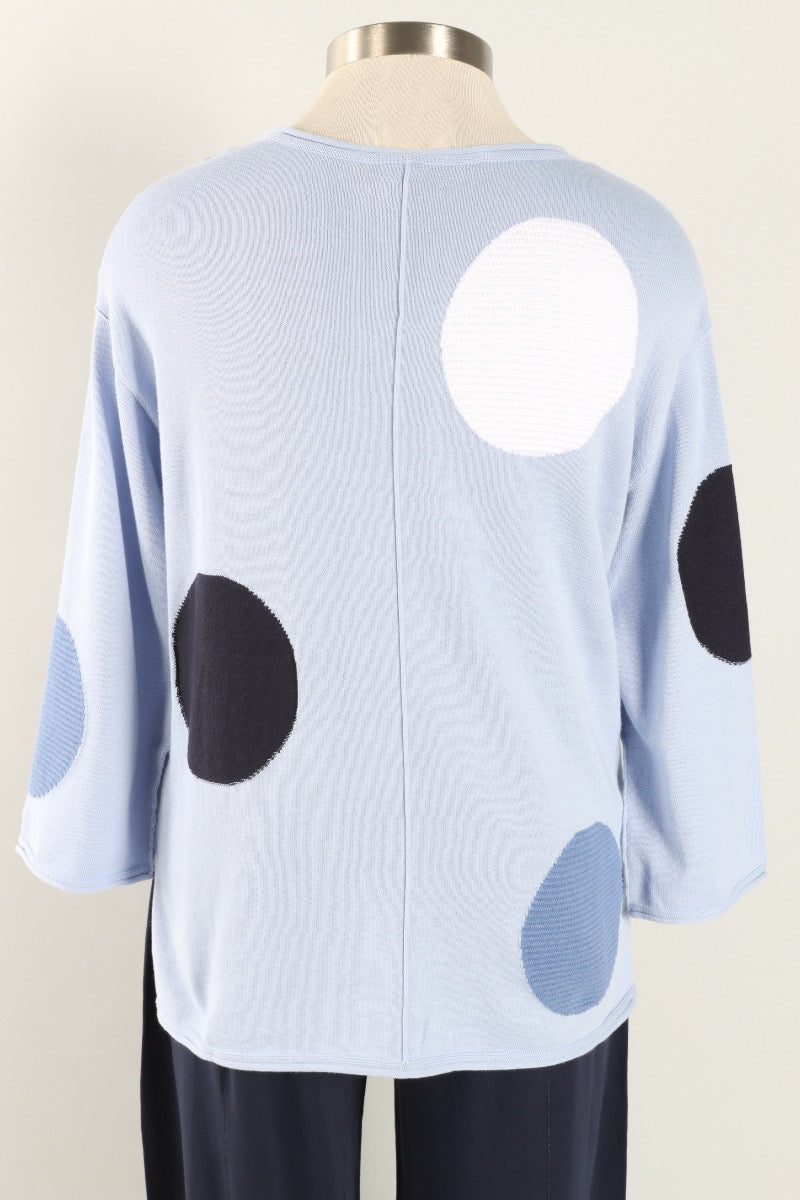 Mixed Dot V-Neck - Rain