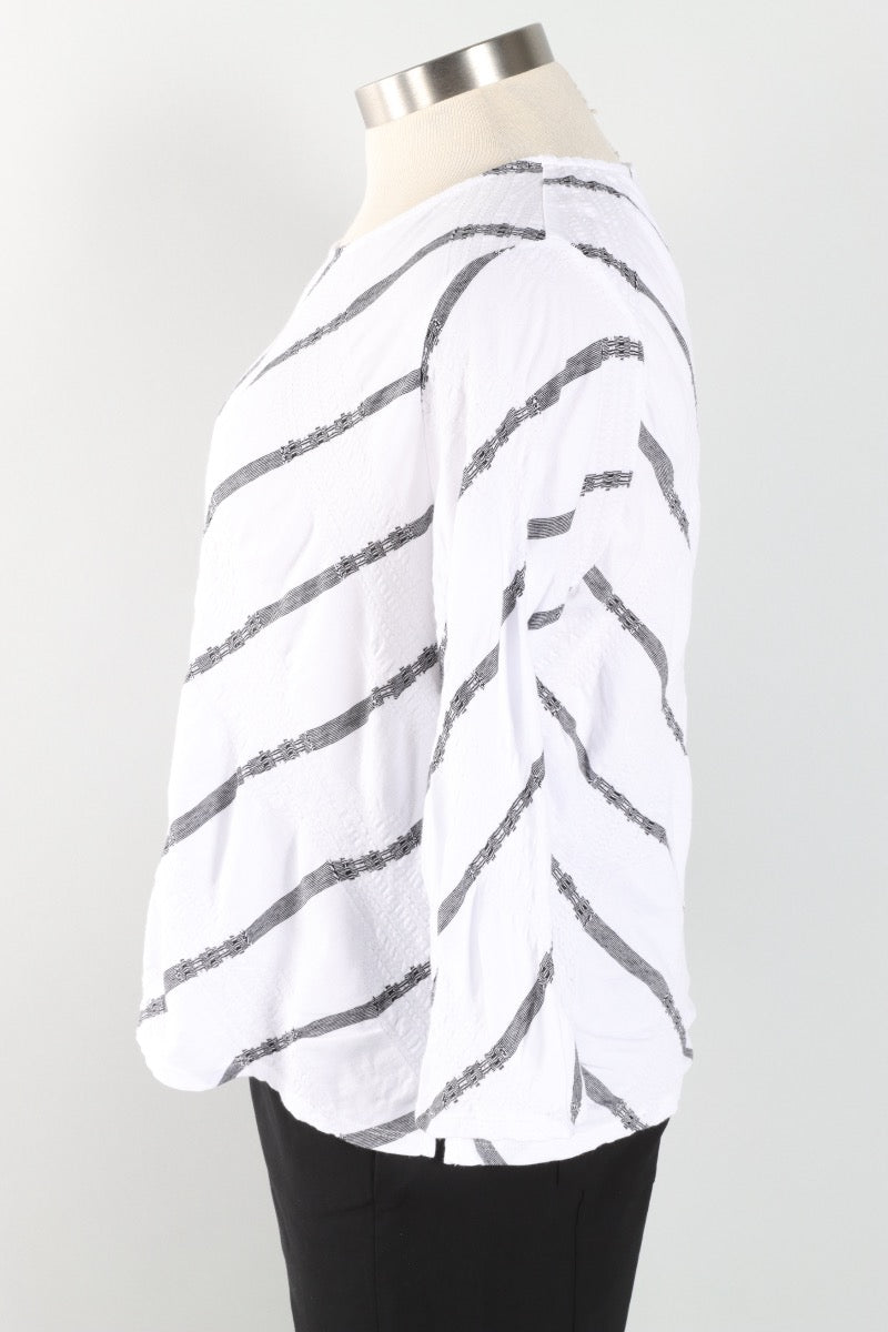 Bias Cut Pullover - White