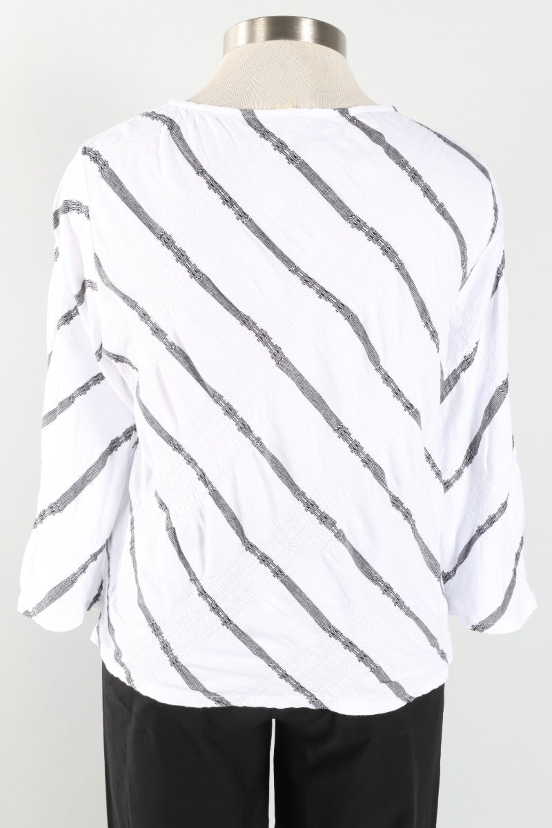 Bias Cut Pullover - White