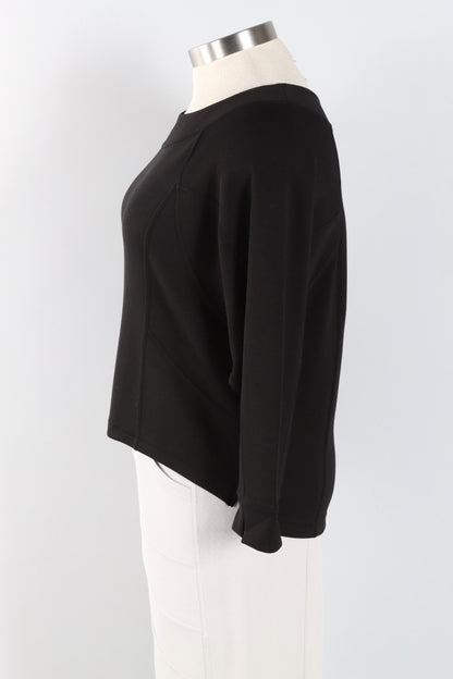 Border Stitch Pullover - Black