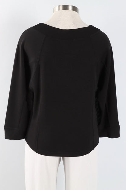 Border Stitch Pullover - Black