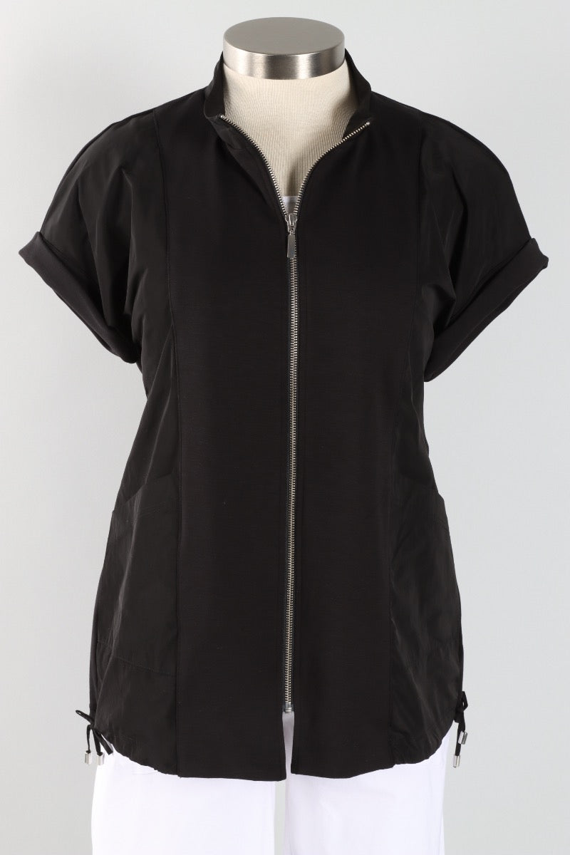 Mixed Media Vest - Black