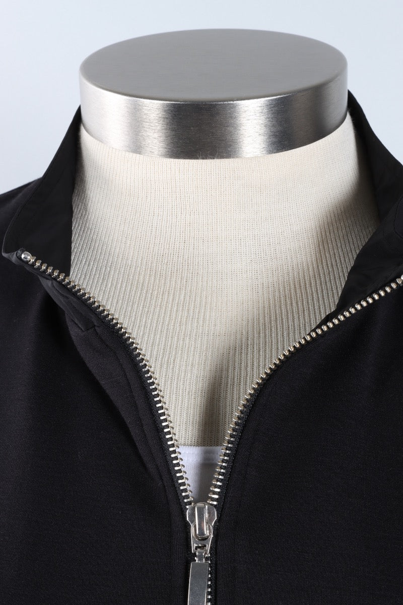 Mixed Media Vest - Black