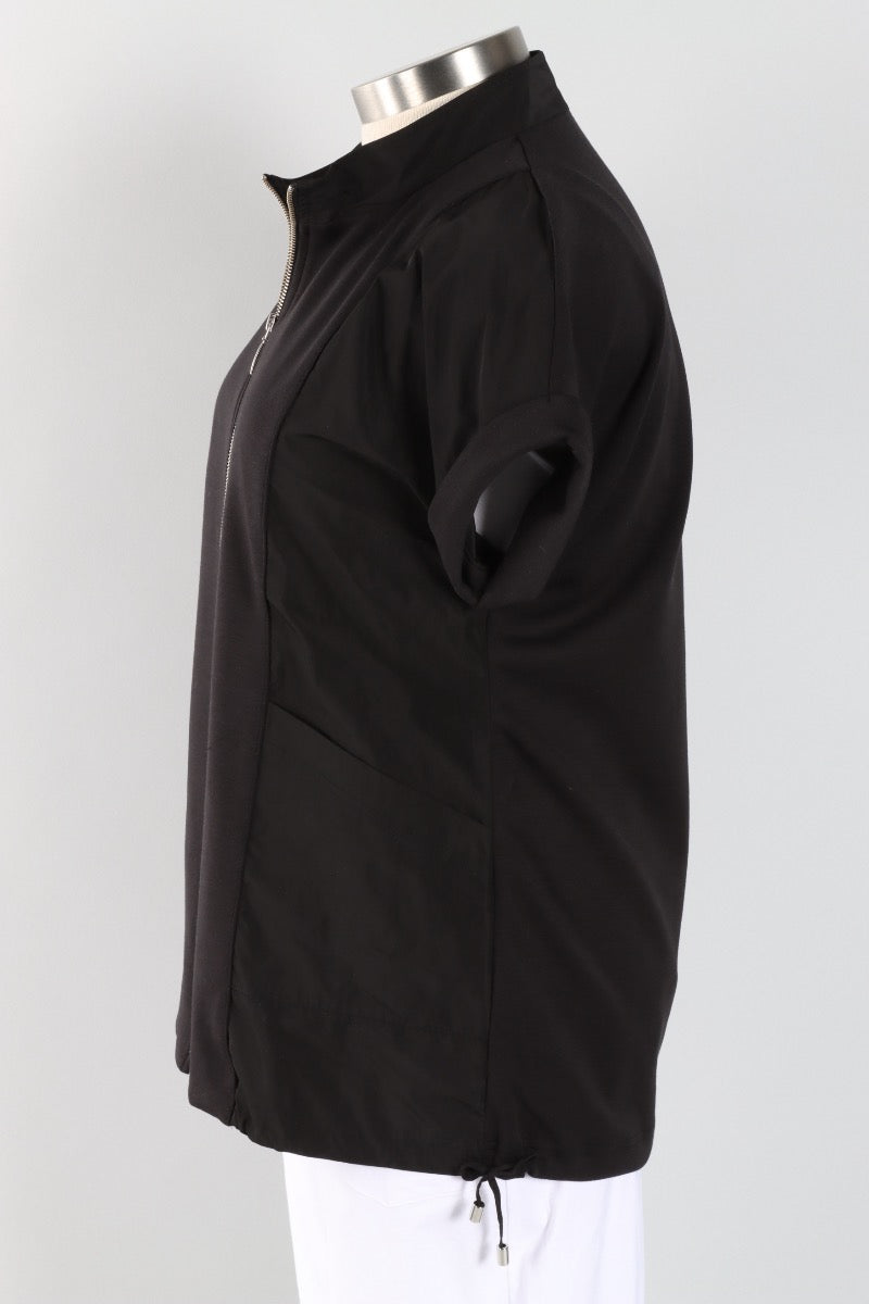 Mixed Media Vest - Black