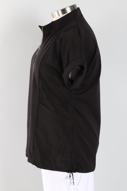 Mixed Media Vest - Black