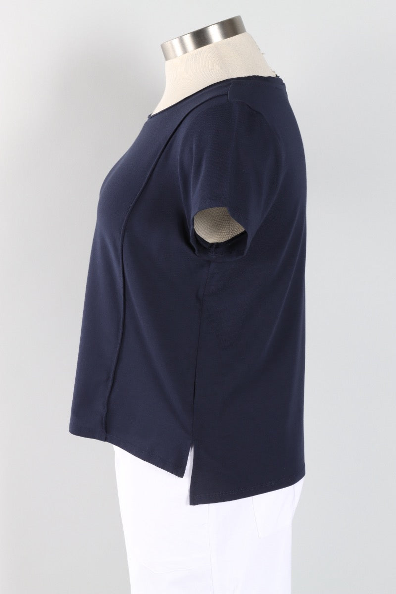 Cap Sleeve Tee - Navy