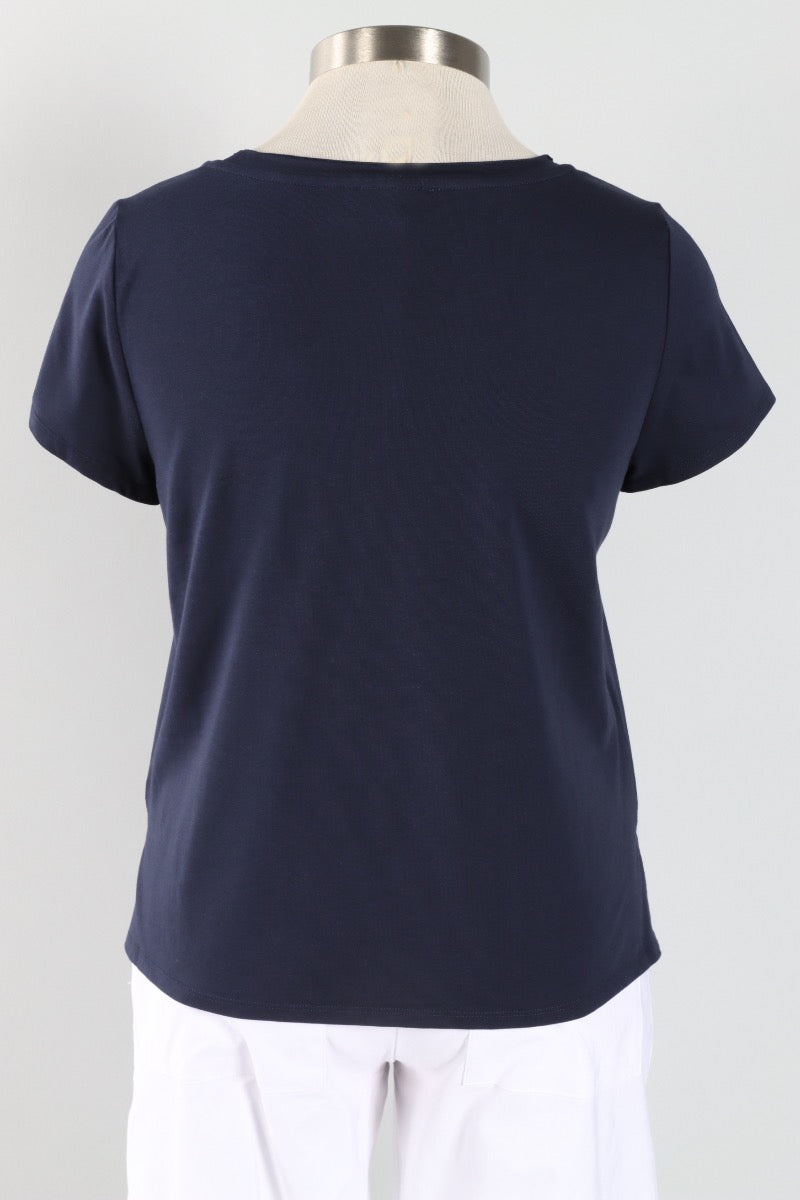 Cap Sleeve Tee - Navy