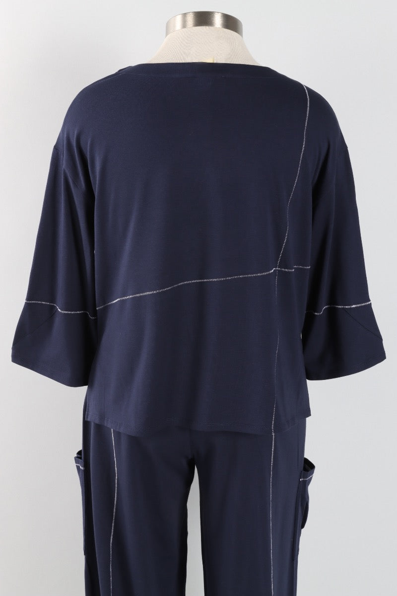 Boxy Zanna Top - Navy