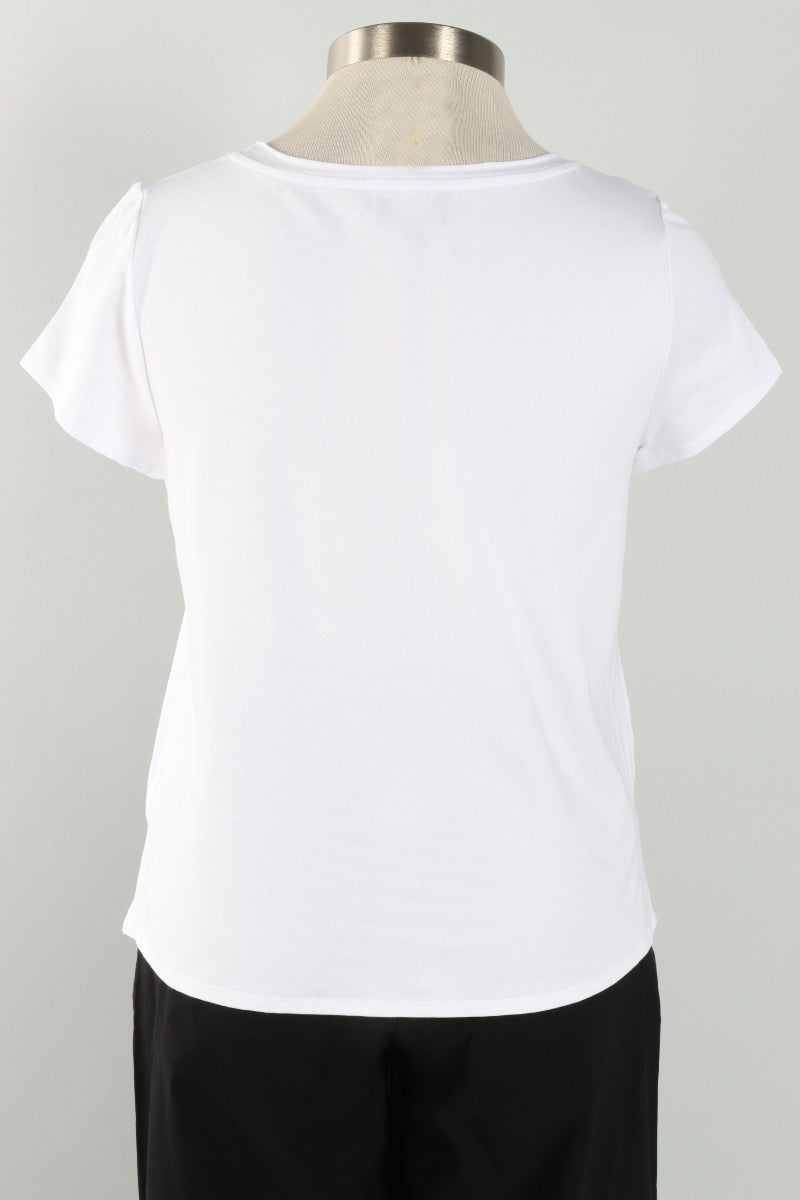 Cap Sleeve Tee - White