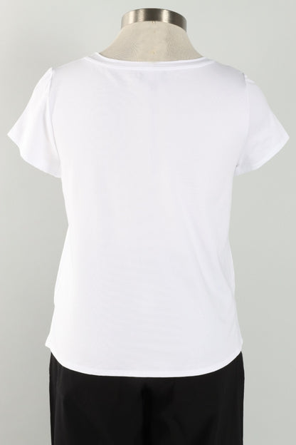 Cap Sleeve Tee - White