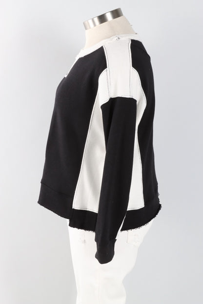Contrast Sweatshirt - Black & White