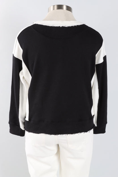 Contrast Sweatshirt - Black & White