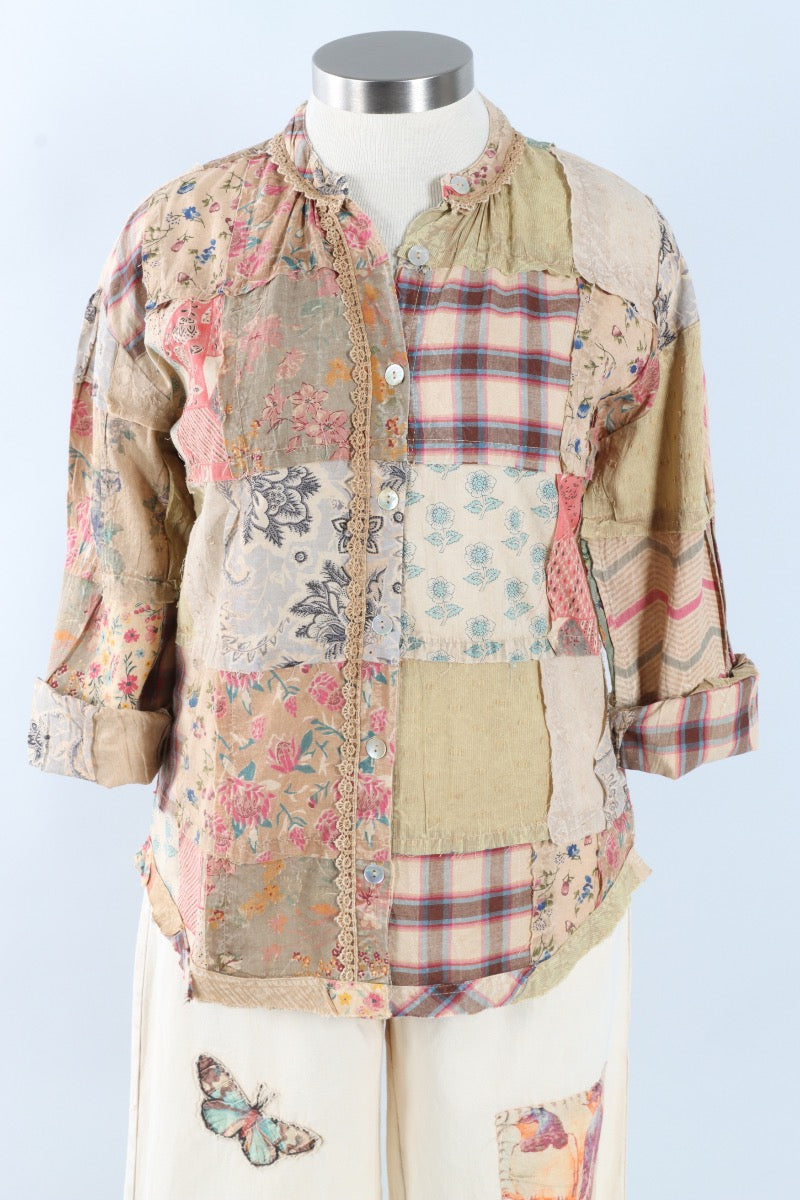 Patchwork Top - Natural