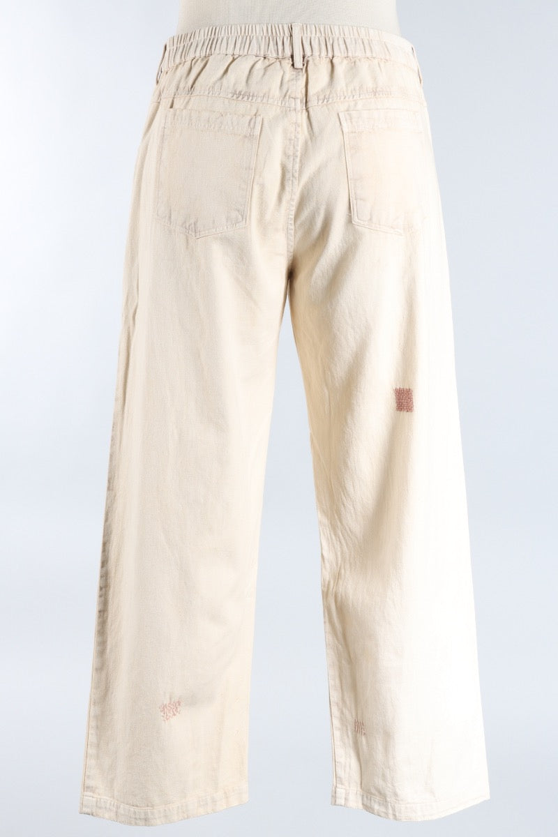 Applique Trouser - Cream