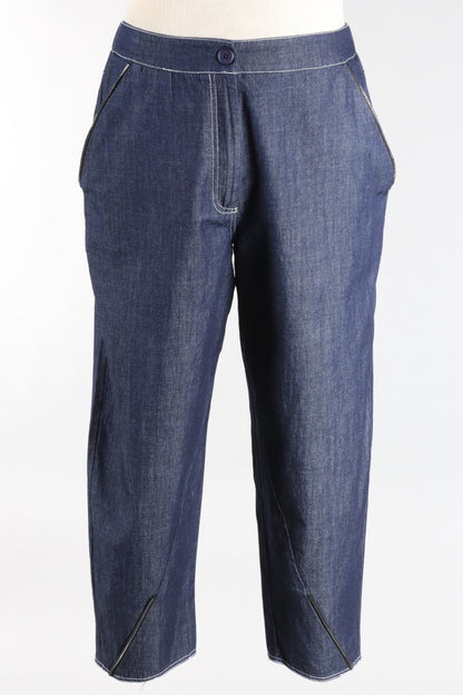 Tapered Zipper Pant - Denim