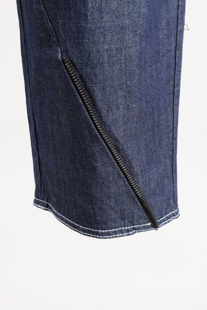 Tapered Zipper Pant - Denim