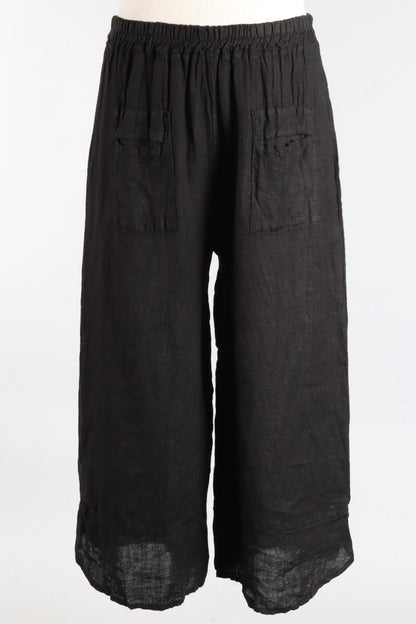 Wide Leg Pocket Pant - Black