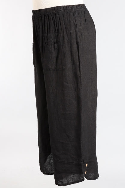 Wide Leg Pocket Pant - Black