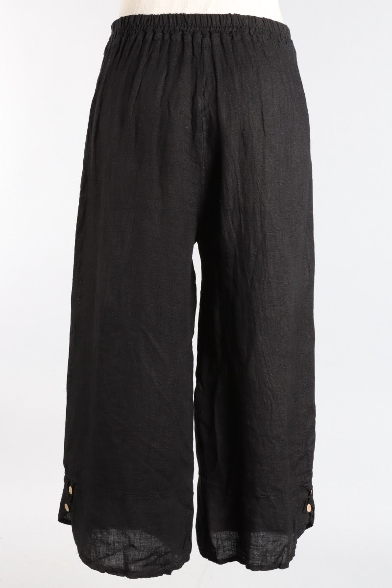 Wide Leg Pocket Pant - Black