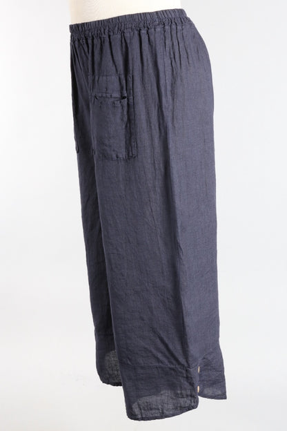 Wide Leg Pocket Pant - Navy