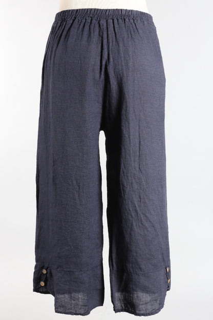Wide Leg Pocket Pant - Navy
