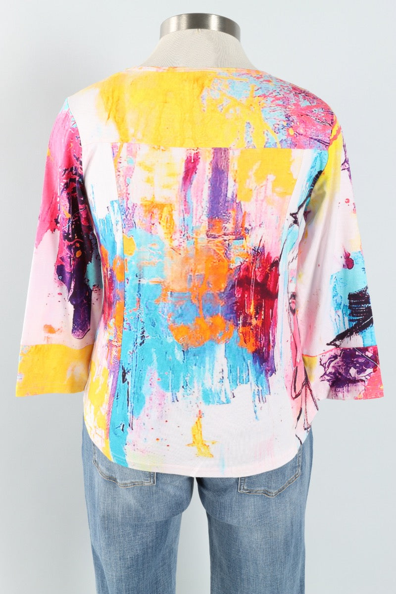 Vivian Button Top - Multi Color