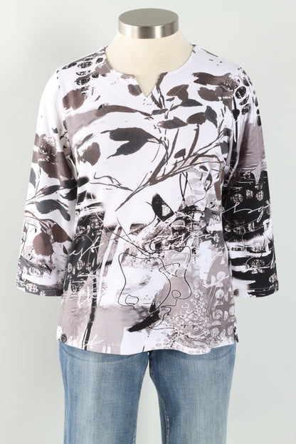 Ginger Top Plus - Black & White