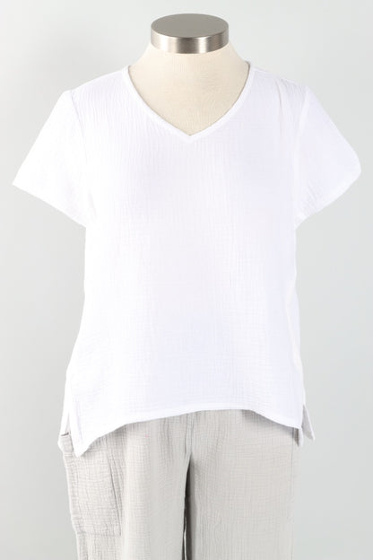 V-Neck Tee - White