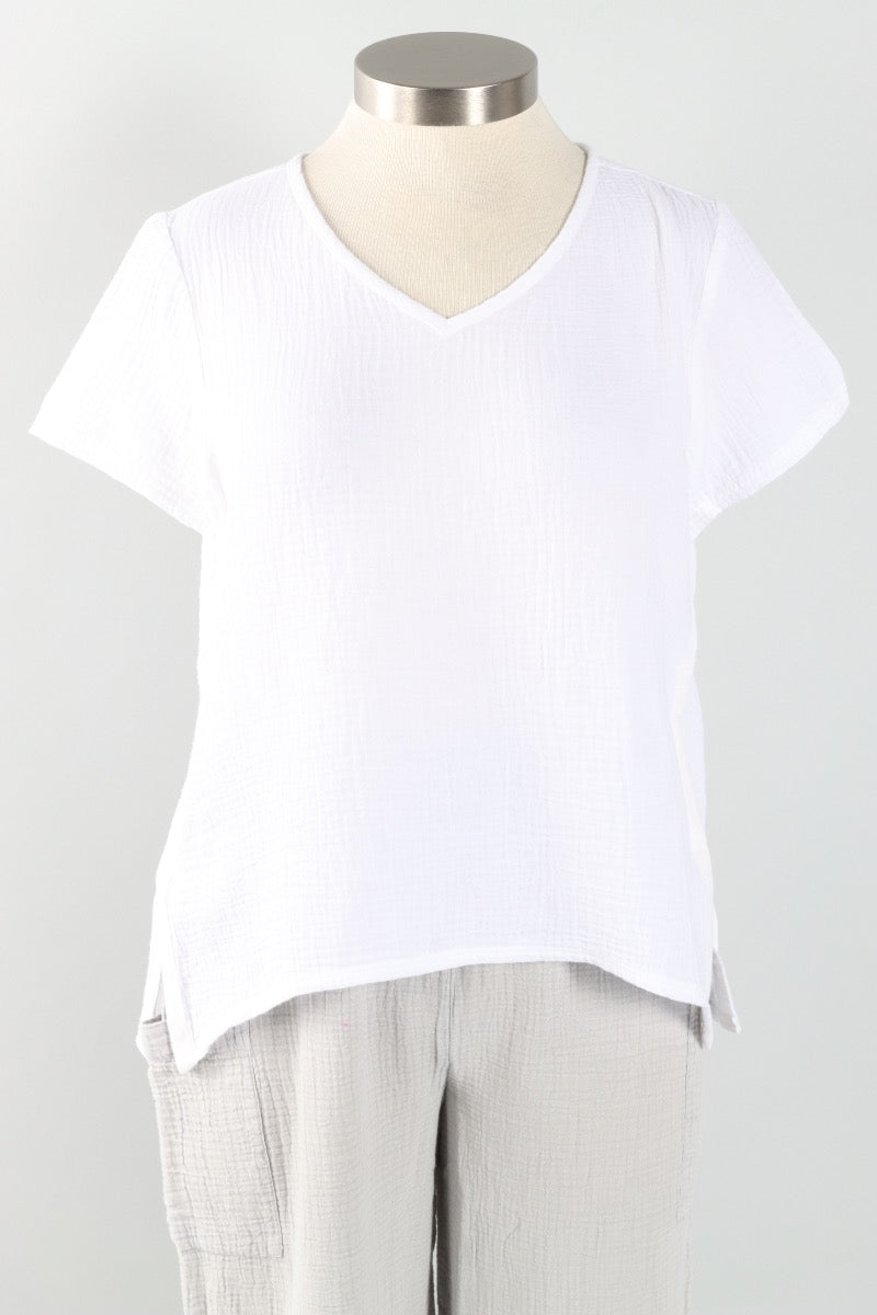 V-Neck Tee - White
