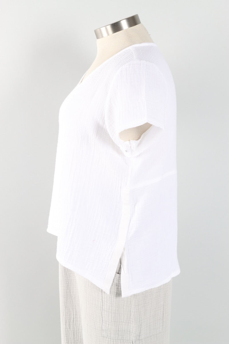 V-Neck Tee - White