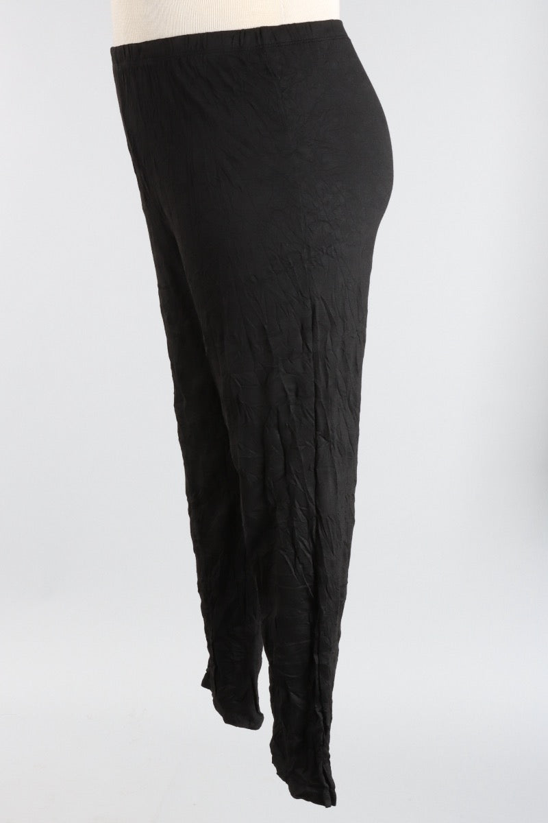 Carly Pant Plus - Black Crinkle