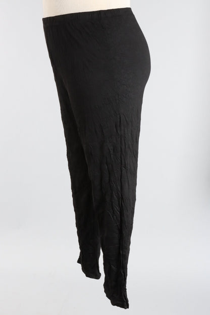 Carly Pant Plus - Black Crinkle
